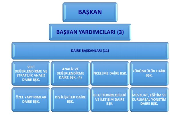 MASAK Mali Suçları Araştırma Kurulu Organizasyon Şeması