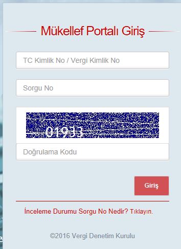 mükellef portalı giriş