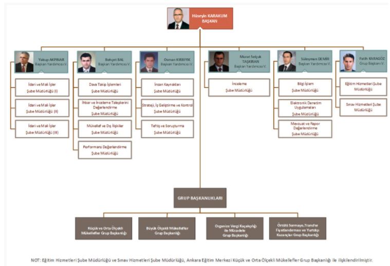 vergi denetim kurulu vdk organizsyon şeması