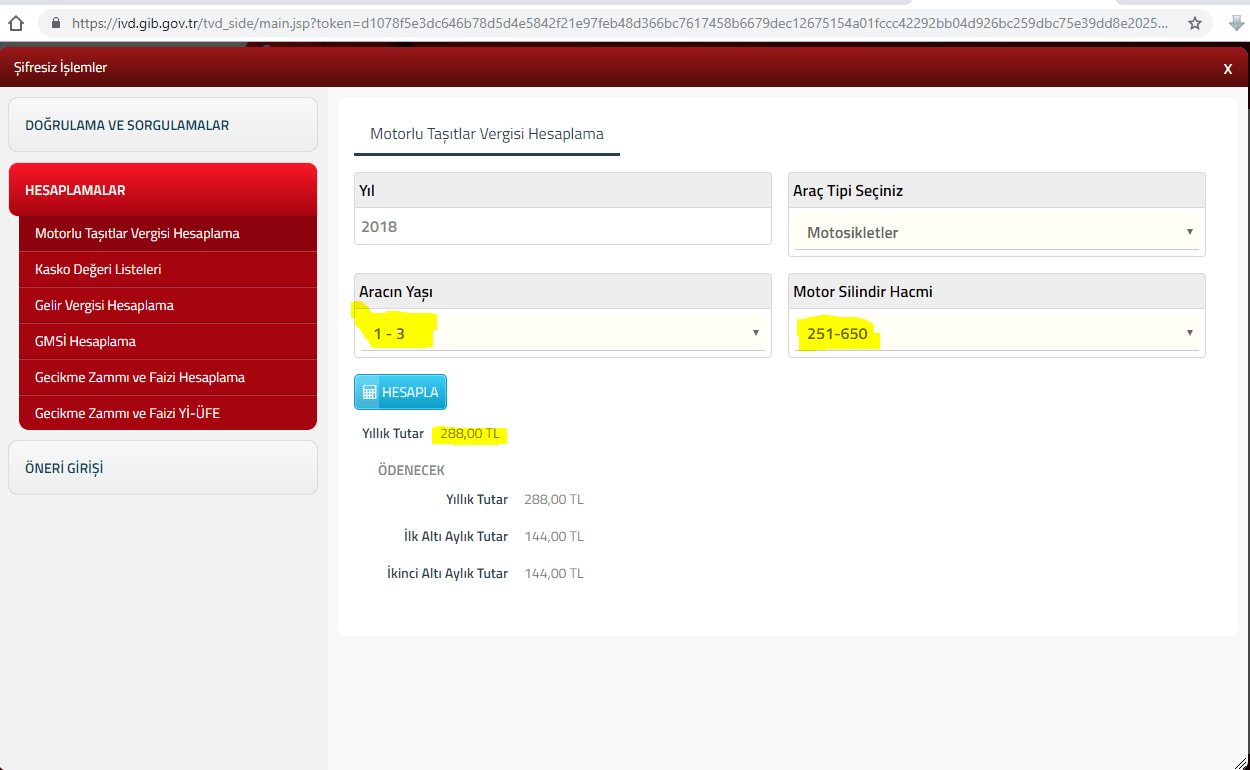 motosiklet vergisi hesaplama 2018.PNG