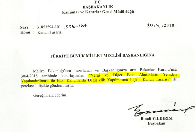 yeni torba yasa vergi kanunları ile bazı kanunlarda değişiklik yapılması