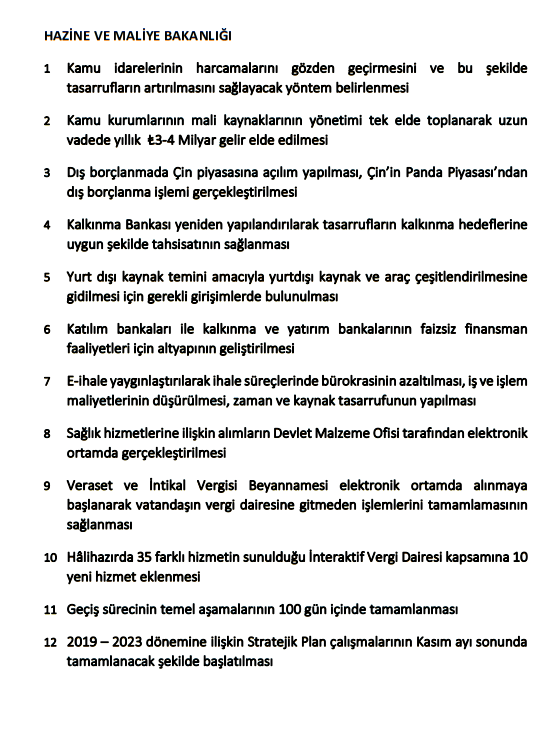 Hazine ve maliye Bakanlığı 100 günlük icraat programı.PNG