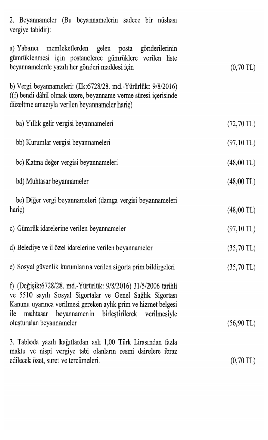 2019 damga vergisi oran ve tutarları 5