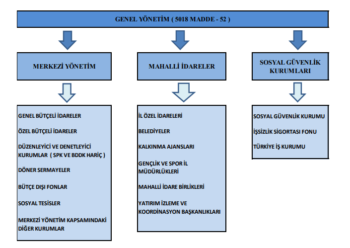 genel yönetim merkezi yönetim mahalli idareler şematik gösterim