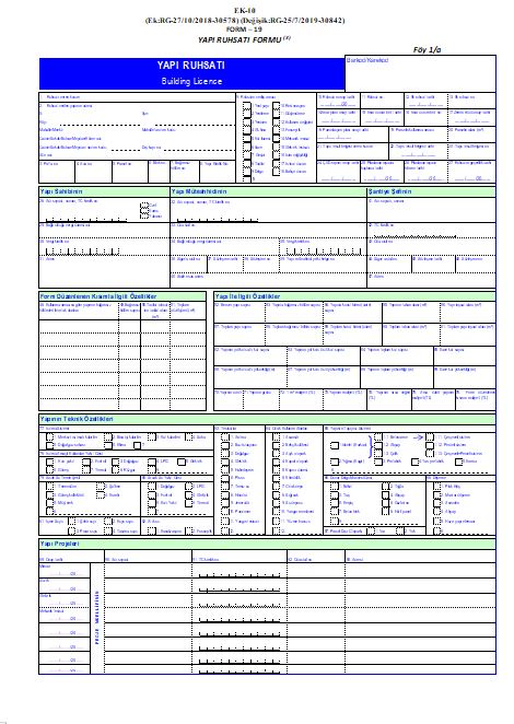 yapı ruhsatı ön yüz