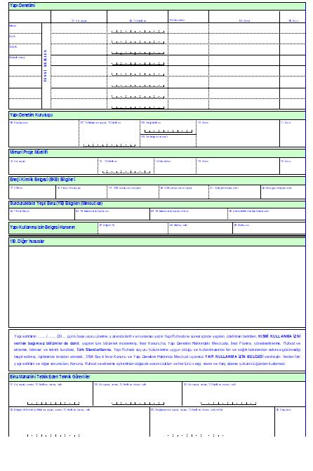 YAPI KULLANMA İZİN BELGESİ ARKA SAYFA