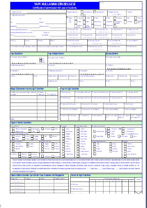 YAPI KULLANMA İZİN BELGESİ