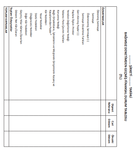 BOBİ FİNANSAL DURUM TABLOSU EK 1 - 4