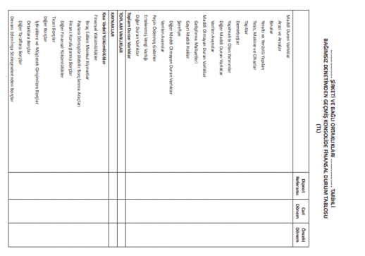 BOBİ KONSOLİDE FİNANSAL DURUM TABLOSU EK 5 2
