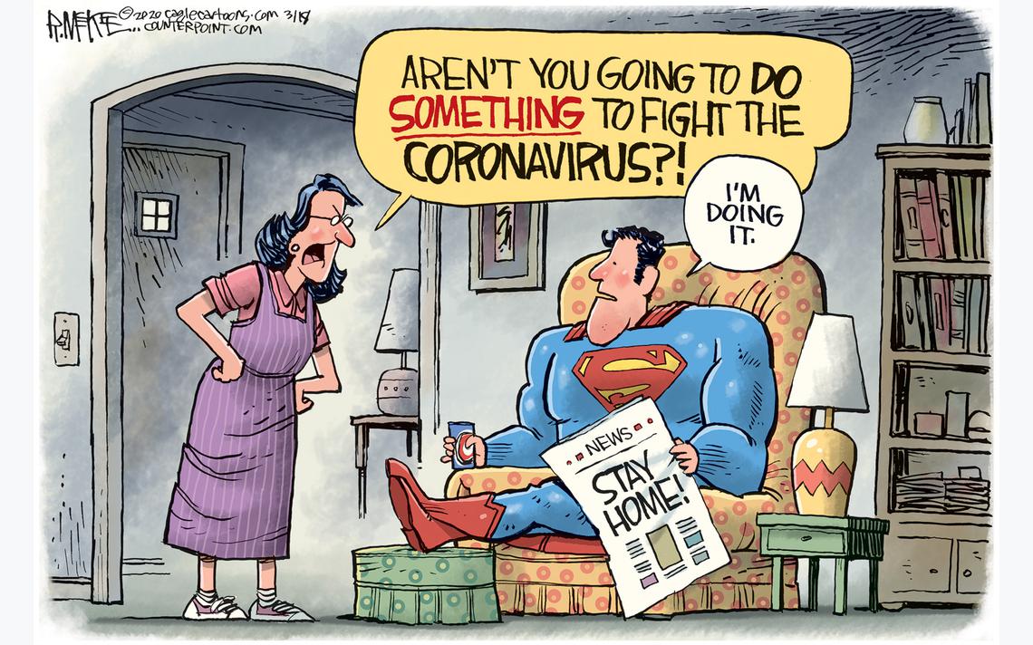 süpermen koronavirüsle mücadele